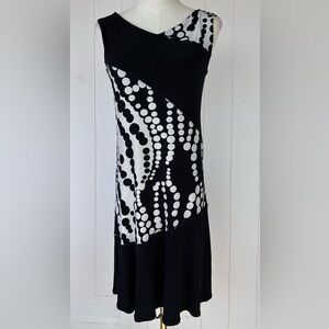 Eva Varro‎ Women’s Sleeveless Dress Asymmetrical Design Black Panels Size Small